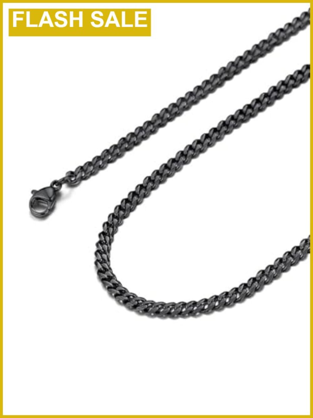 Mens Stainless Steel Cuban Link Chain Necklace Waterproof